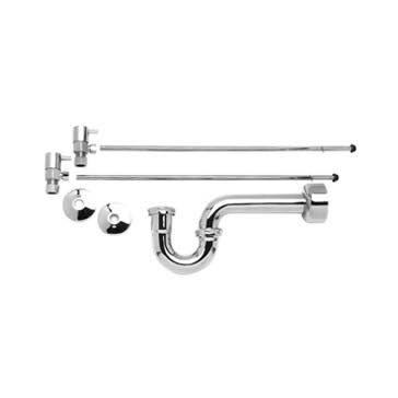 Satin Brass Compression Supply Kit with Trap B423357
