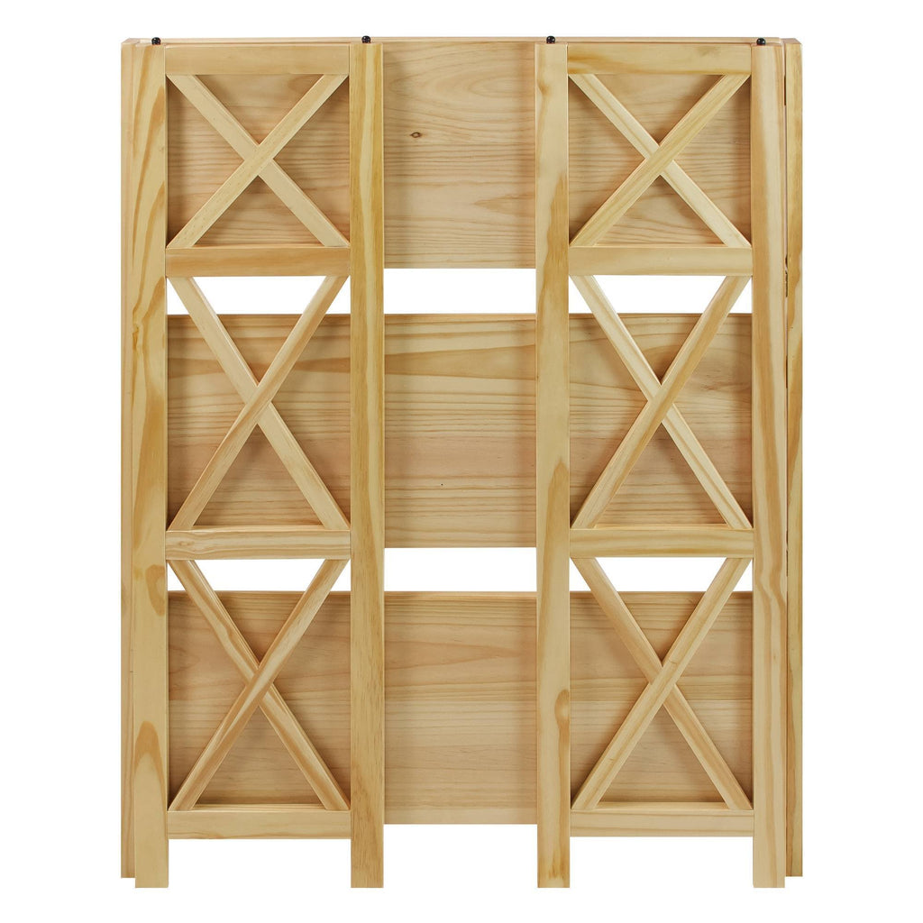 3 Shelf Folding Bookcase Natural G5786