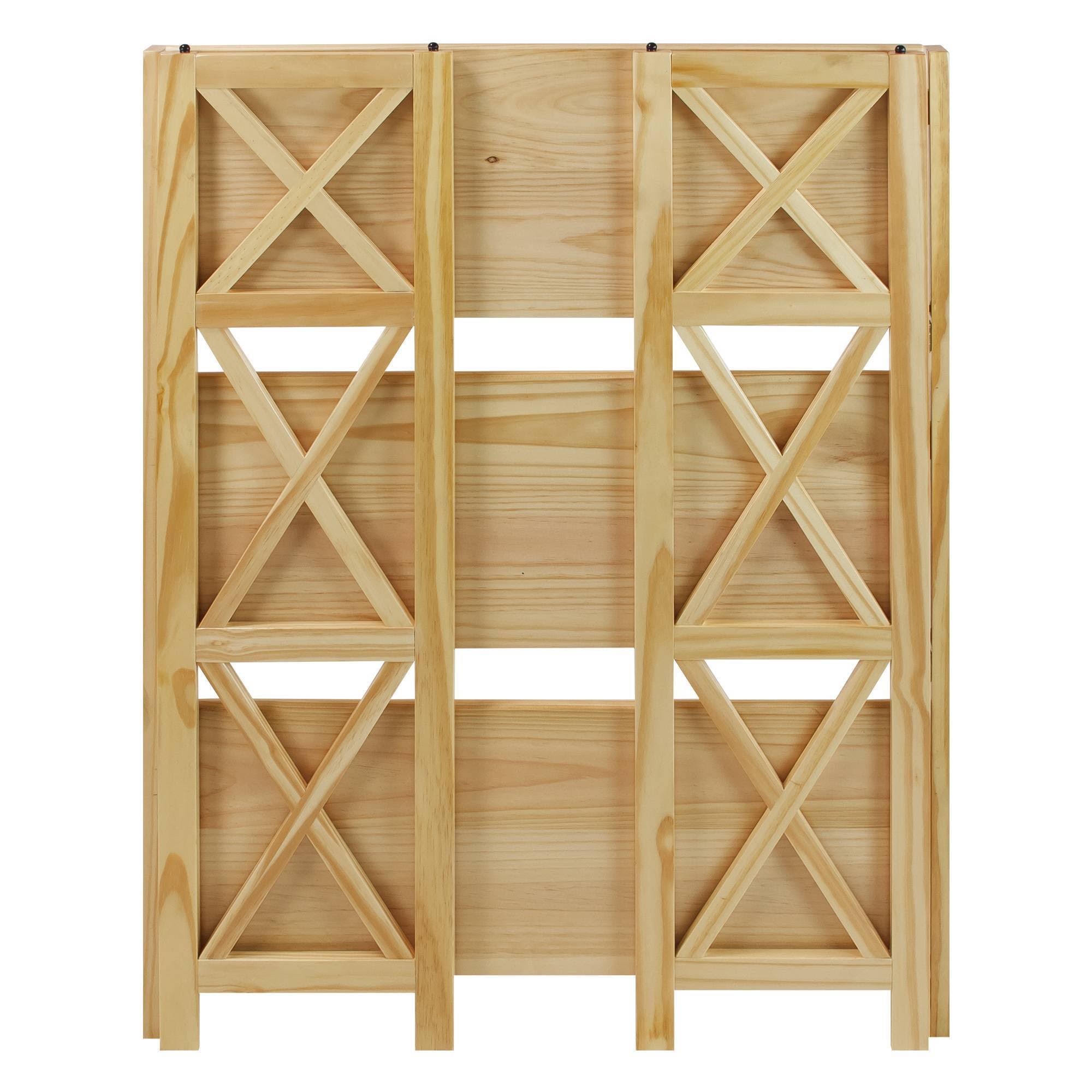 3 Shelf Folding Bookcase Natural G5786