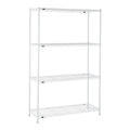 White Epoxy Finish Wire Bookcase W31355