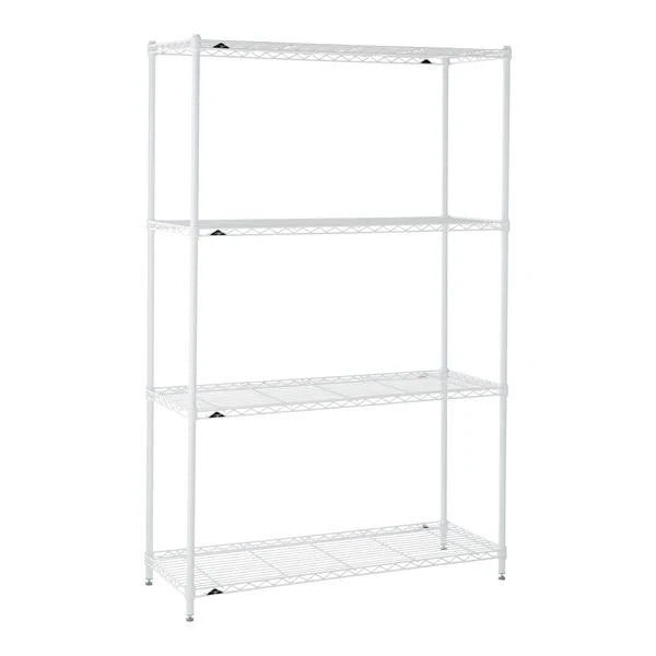 White Epoxy Finish Wire Bookcase W31355