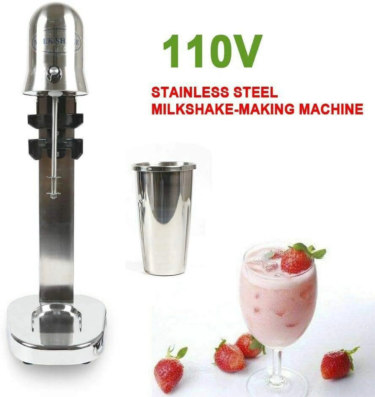 Stainless Steel Electric Drink Mixer Machine with 2 Speed Adjustable A446526