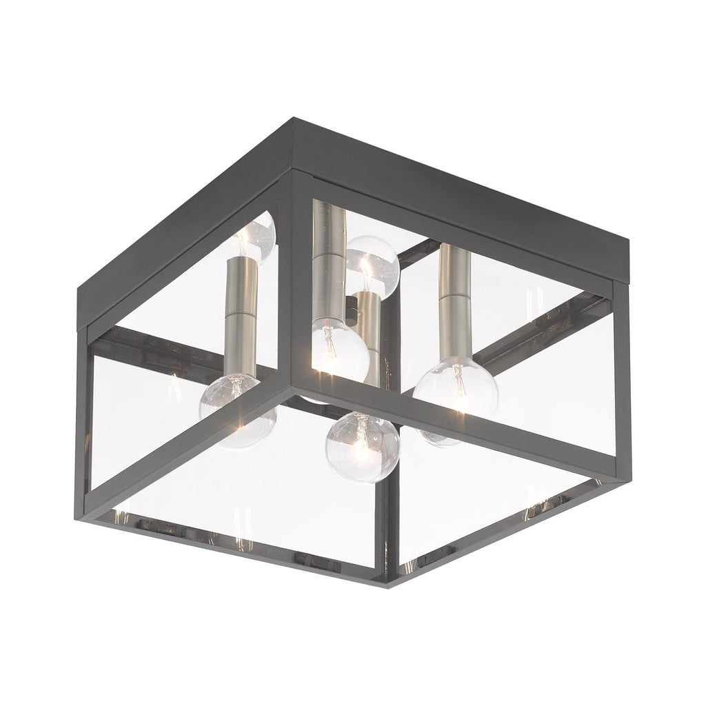 Scandinavian Gray 4 Light Outdoor Ceiling Mount S3650
