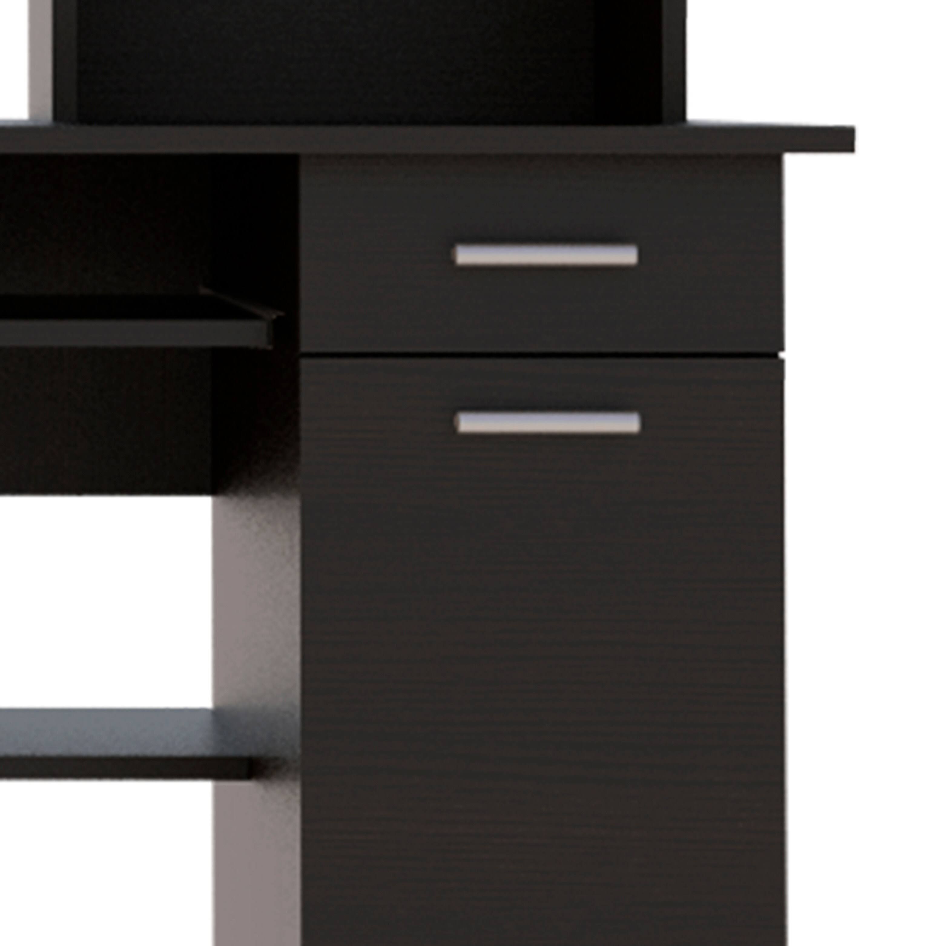 Ash Engineered Wood Desk with Hutch P911510