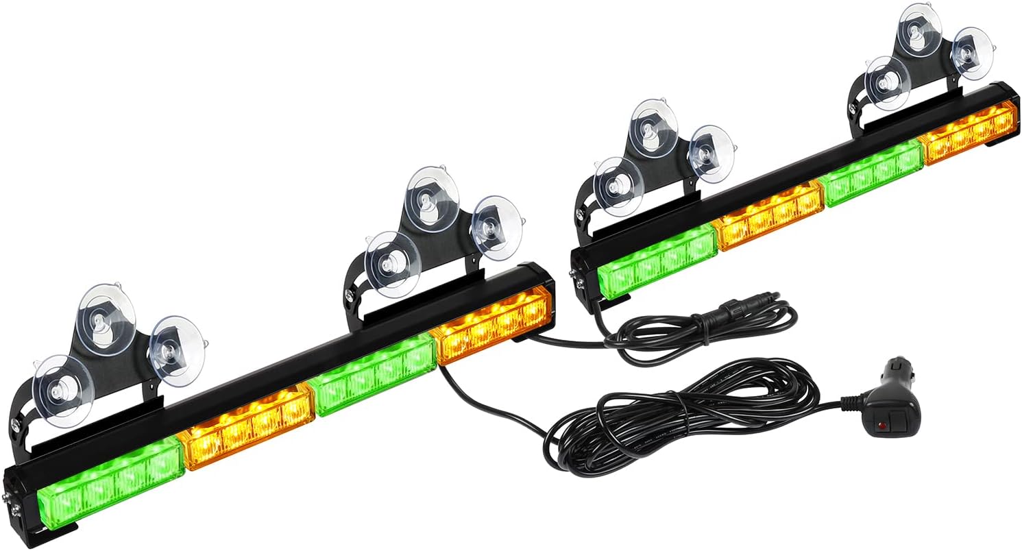 2x16.8 inch 32LED Red White Emergency Strobe Light Bar Pack of 2 P76357