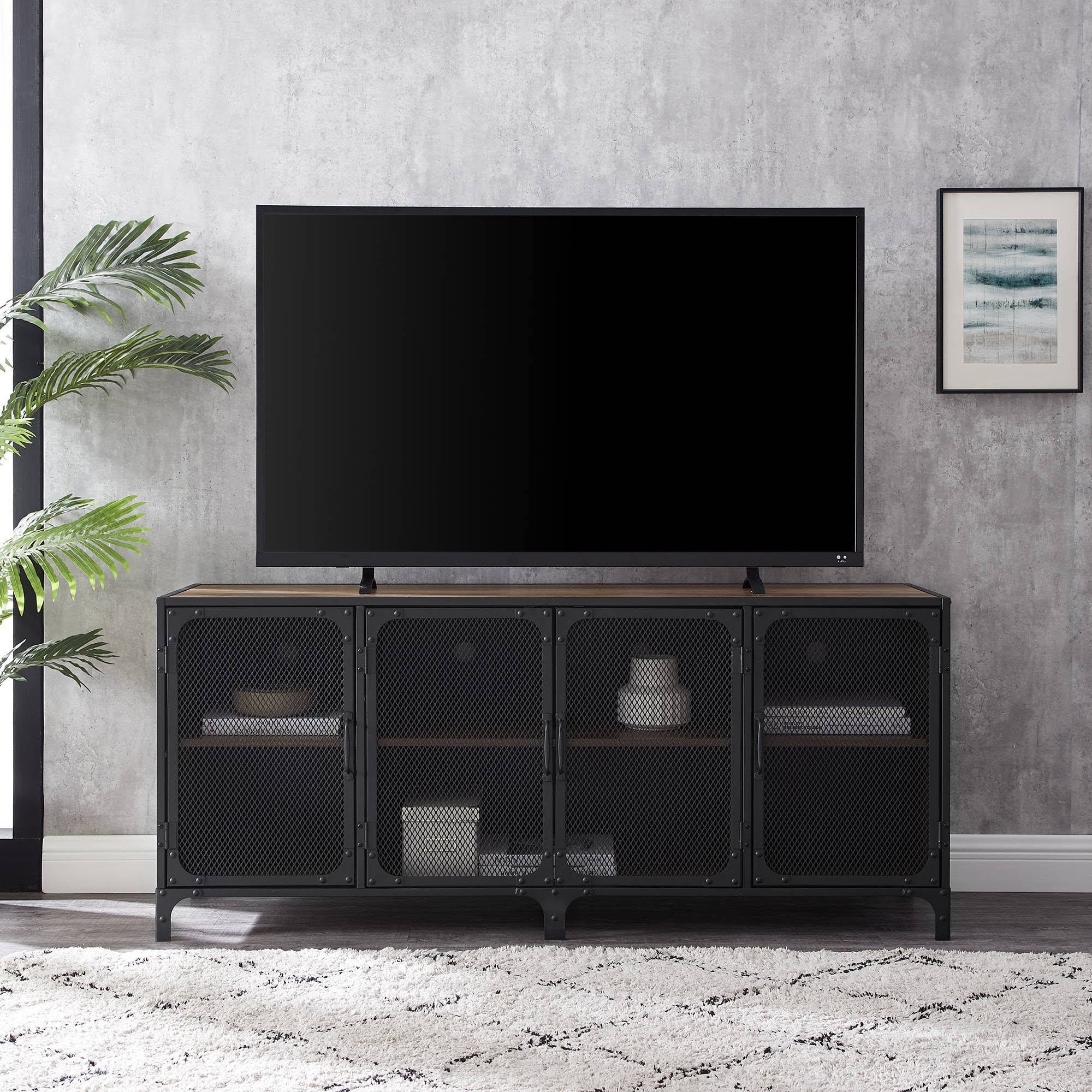 Urban Industrial Metal Mesh 4 Door TV Stand F796