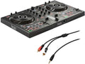 DJ Control Inpulse 300, Black with 8 Stereo Mini to Dual RCA Y-Cable (6') Bundle V22738