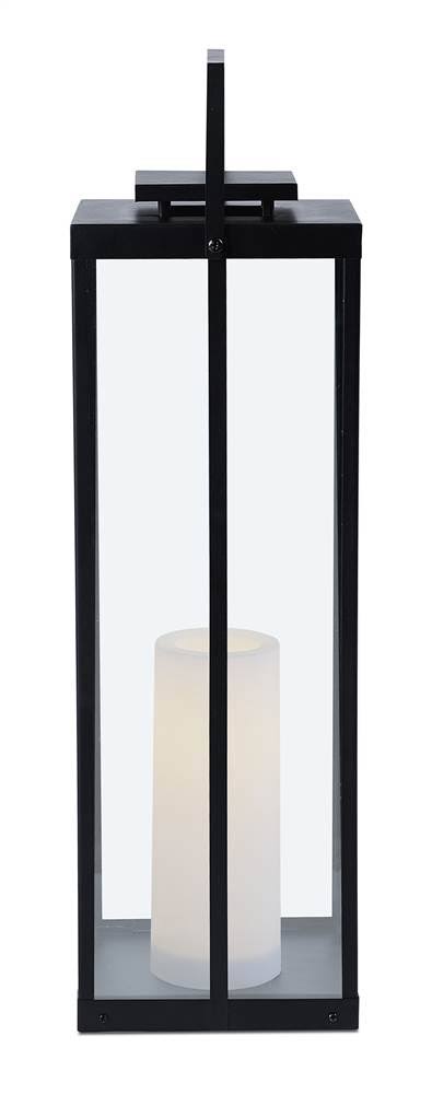 Black Lantern with Flameless Candle X116
