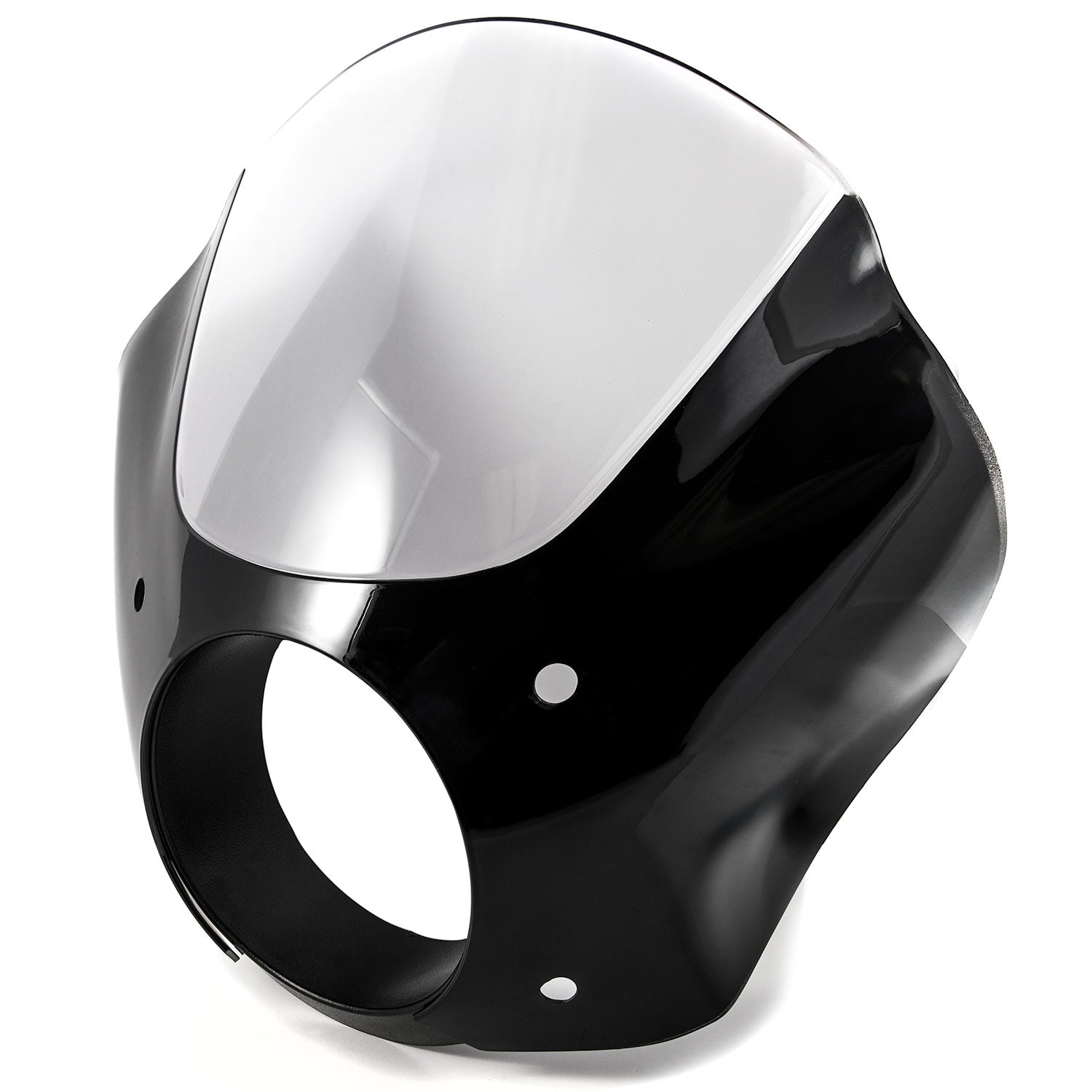 Black Quarter Fairing Windshield Kit with Fork Mounting Hardware O6812