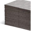 100 Piece Universal Absorbent Mat Pads, 20" x 15", Gray, Pack of 2 V578541