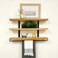 3-Tier Floating Wall Shelf Walnut E3152