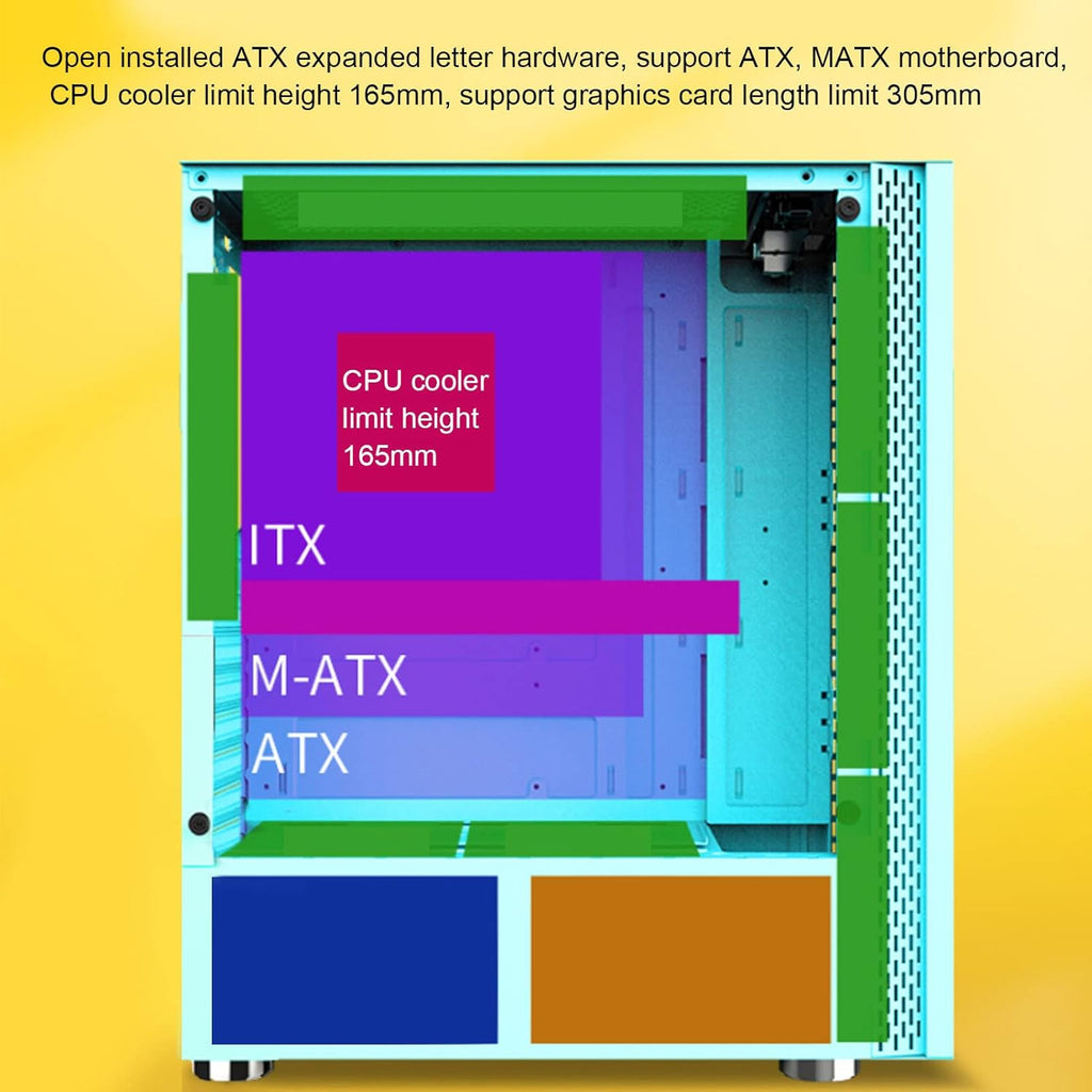 Vertical Super Tower Computer Chassis, 7 Slots ATX MATX L73049