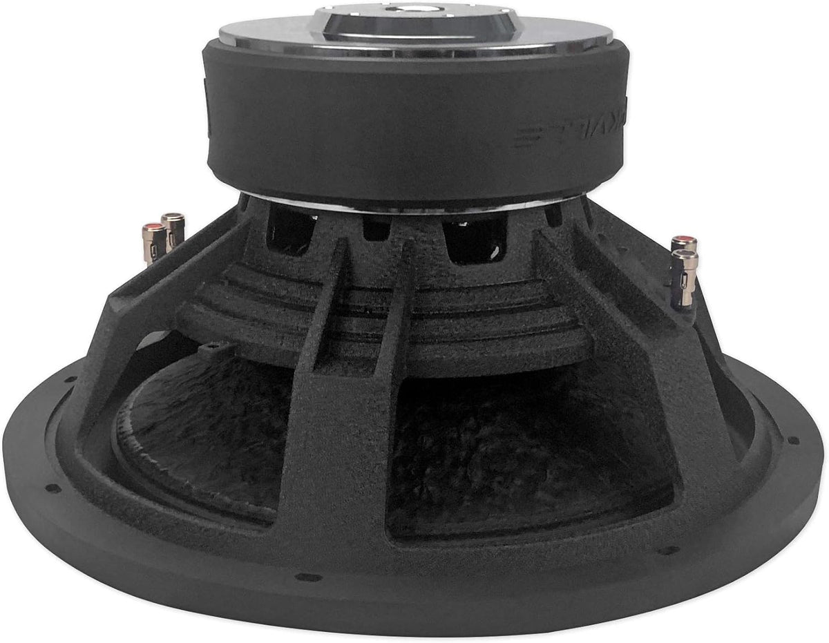 15" 5000w Peak Dual 2-Ohm Car Audio Subwoofer Bundle with Vented Subwoofer Box Enclosure & Installation Kit (3 Items) O291