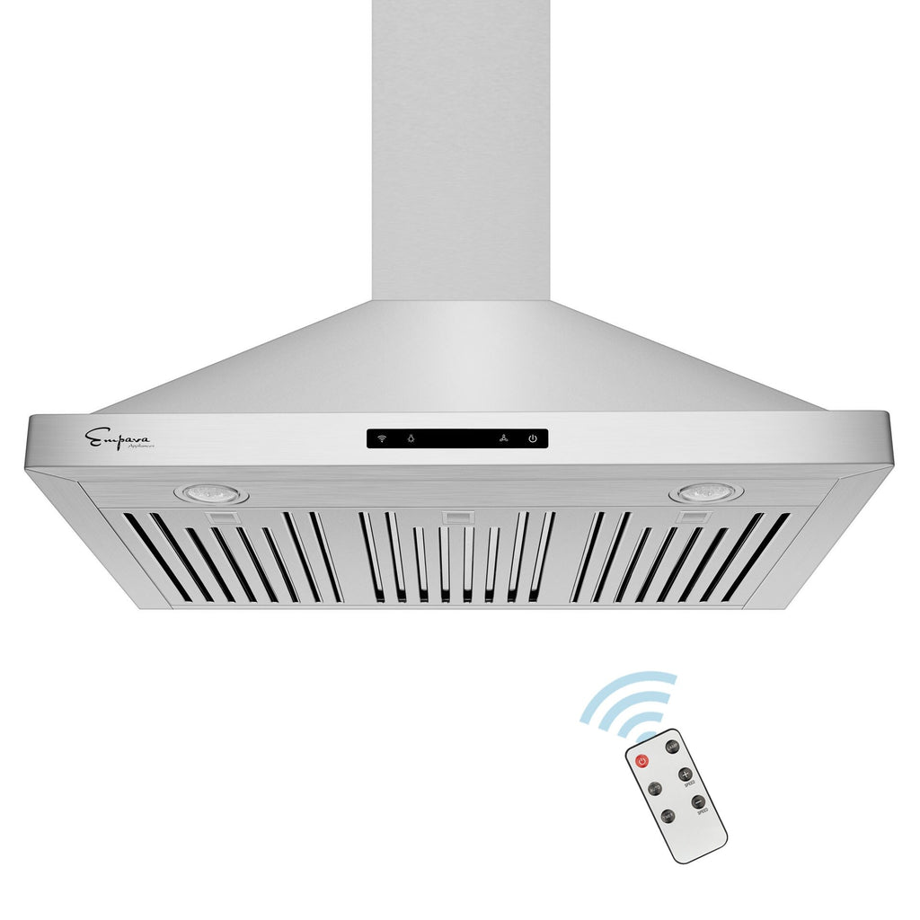 2 Piece Gas Cooktop and Wall Mount Range Hood Z868