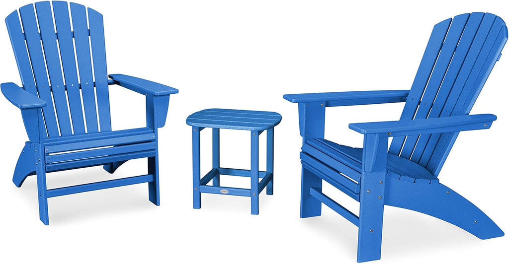 3-Piece Curveback Adirondack Chair Set with Side Table L4225
