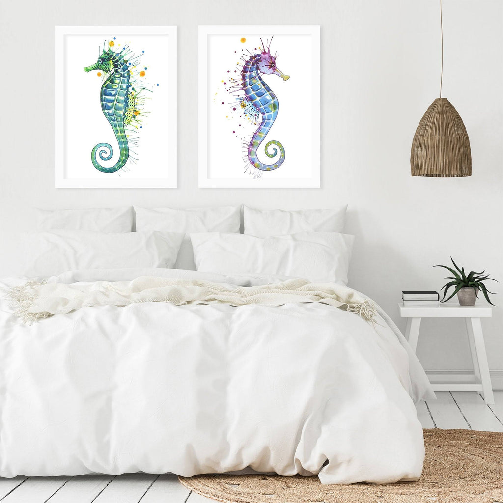 2 Piece White Framed Print Set K30273