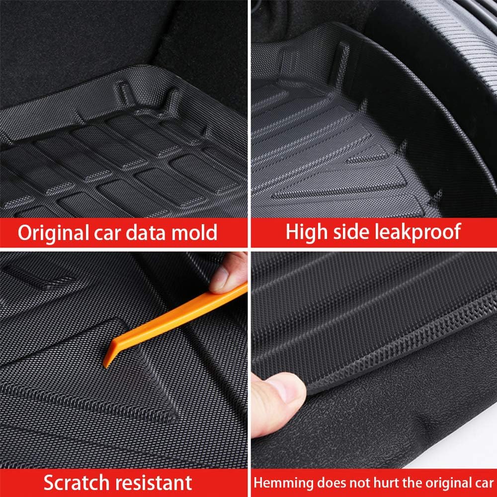 Black Heavy Duty Rubber Trunk Liner for Toyota Highlander 2020 2021 M488