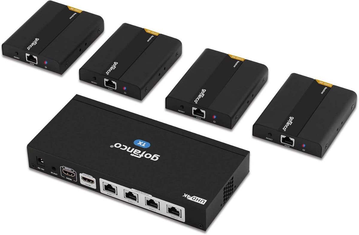 1x2 HDMI Extender Splitter Full HD 1080p Over Ethernet Cable with HDMI Loopout L67833
