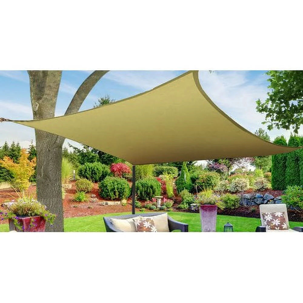 Blue 12' x 12' Square Sun Shade Sail Canopy M392