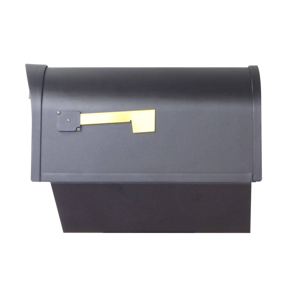 Classic Curbside Mailbox with Newspaper Tube and Floral Front R57329