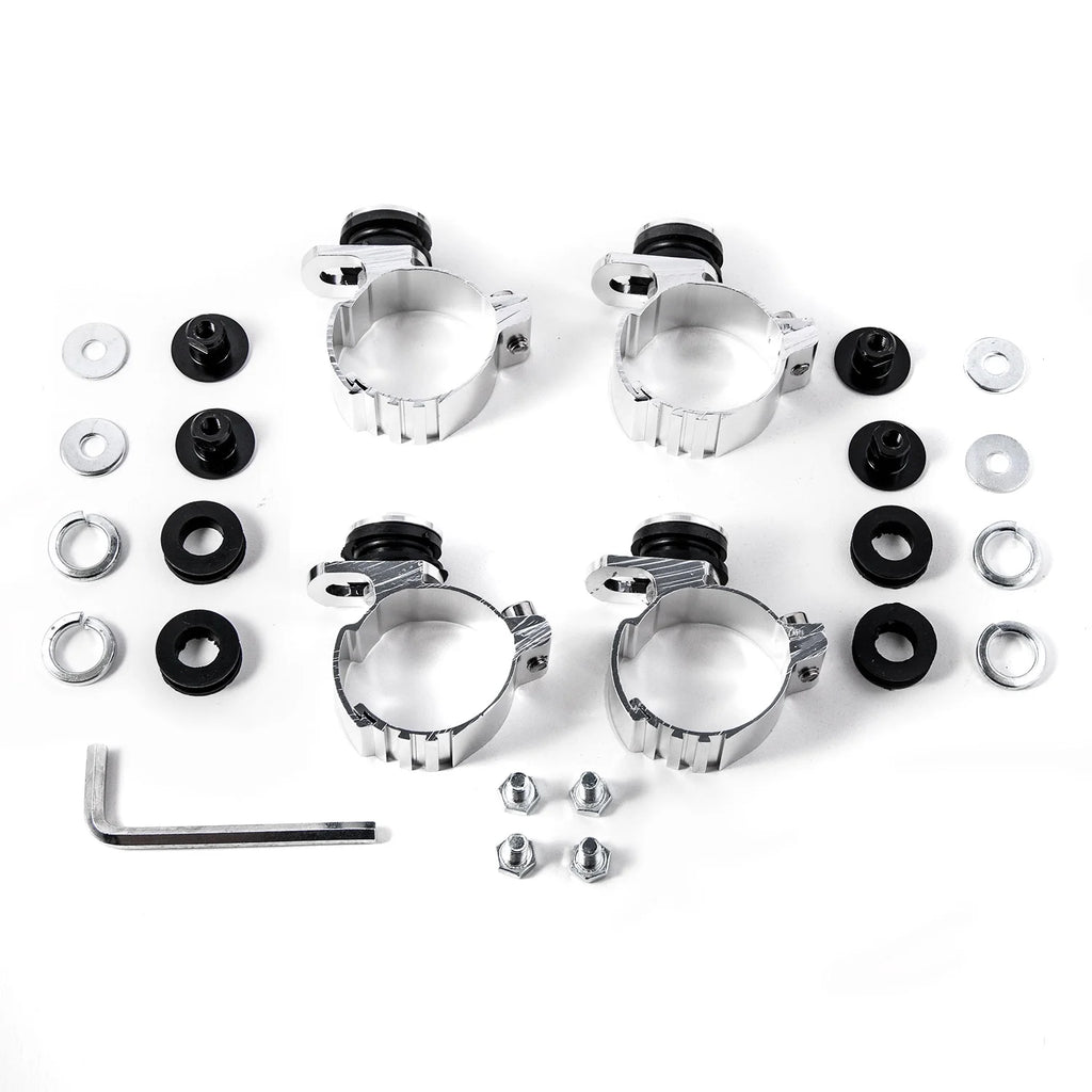Black Quarter Fairing Windshield Kit with Fork Mounting Hardware O6812