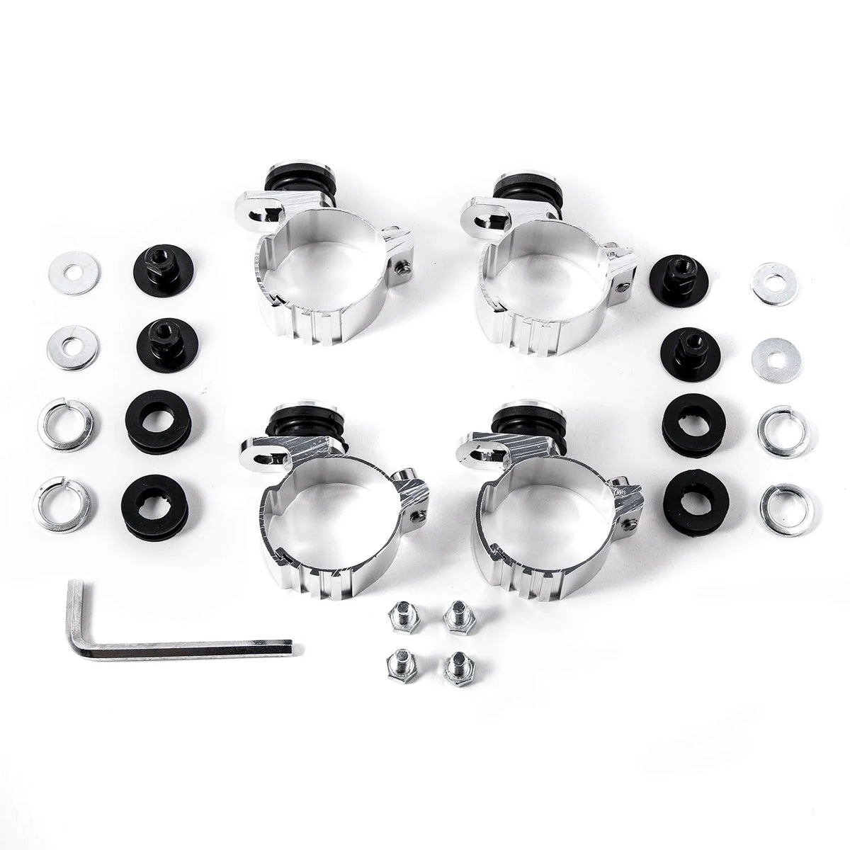 Black Quarter Fairing Windshield Kit with Fork Mounting Hardware O6812