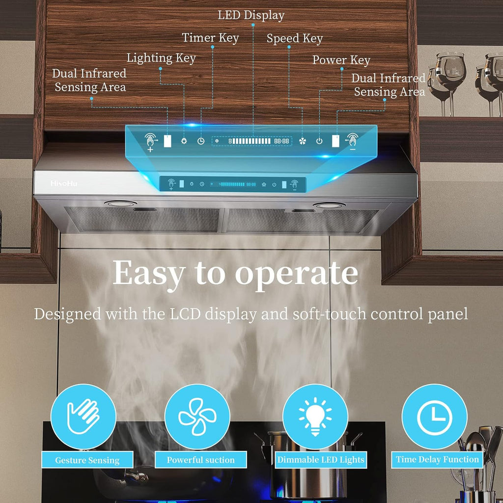 Stainless Steel Under Cabinet Range Hood with 900-CFM F460