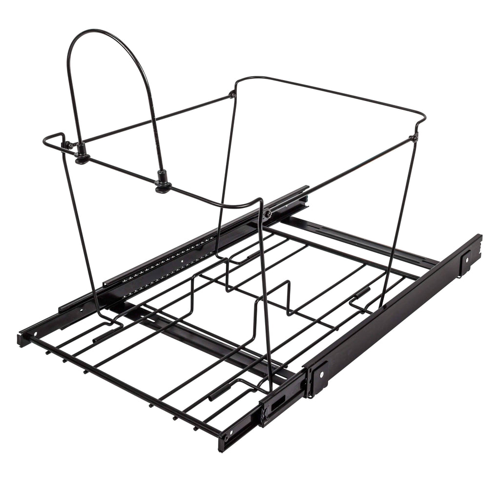 Double Pullout Waste Container System, Black - 50 quart I316