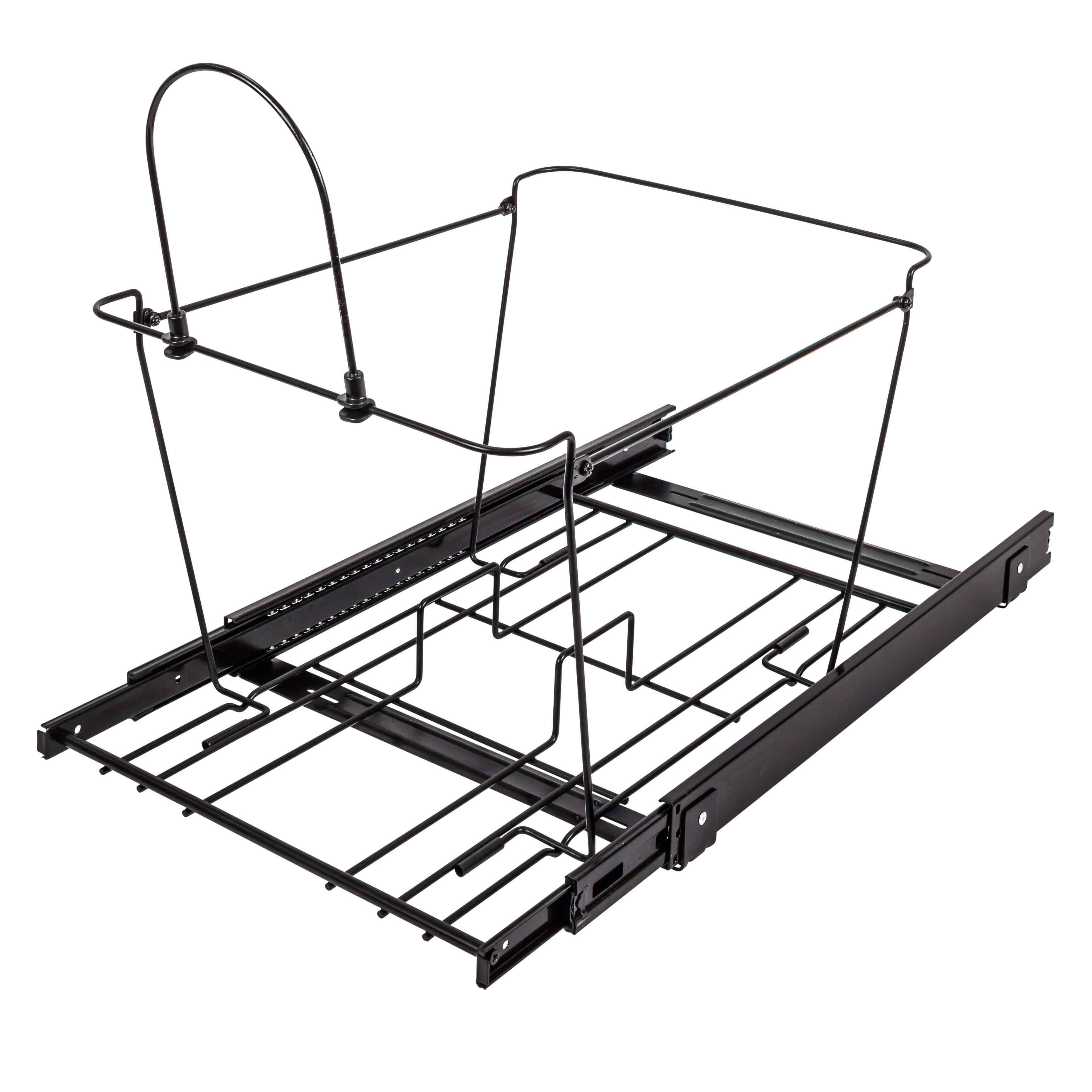 Double Pullout Waste Container System, Black - 50 quart I316