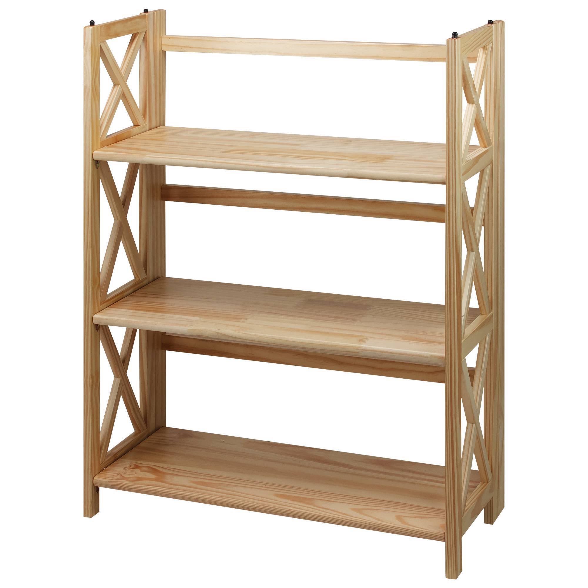 3 Shelf Folding Bookcase Natural G5786