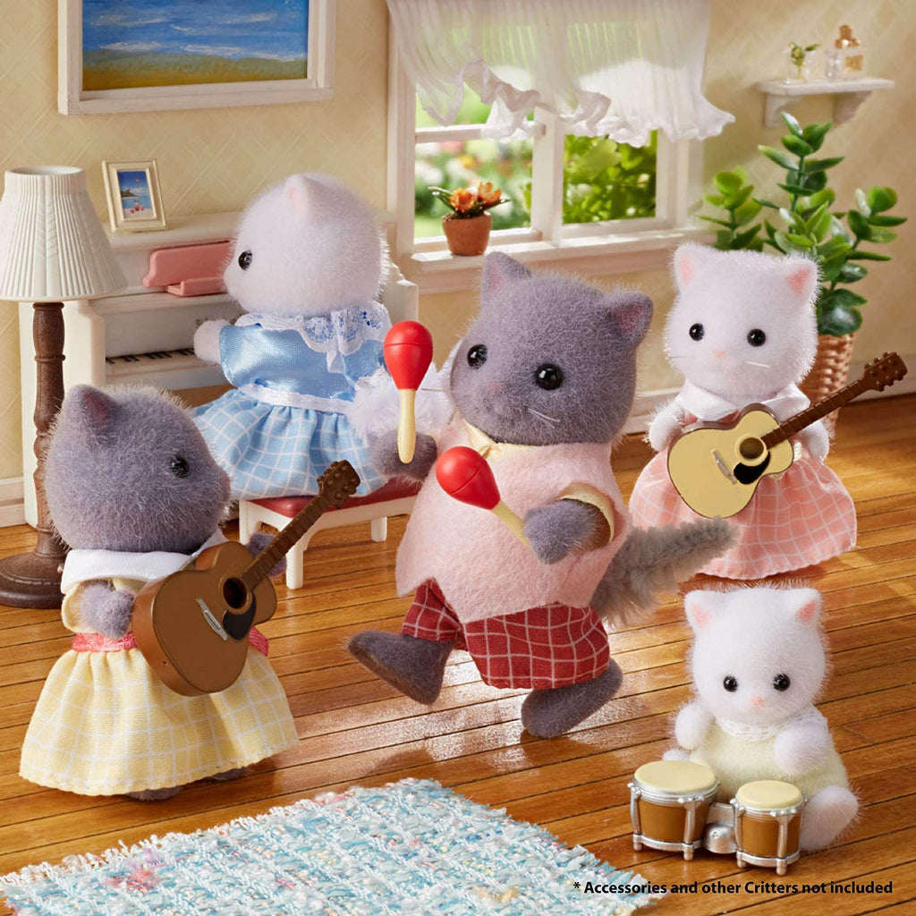 Persian Cat Family, Set of 4 Doll Figures R3100