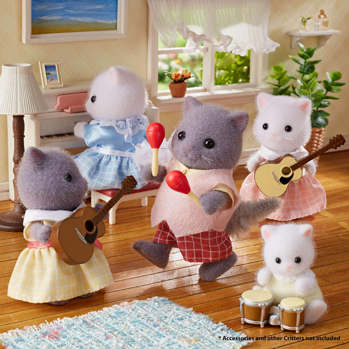 Persian Cat Family, Set of 4 Doll Figures R3100