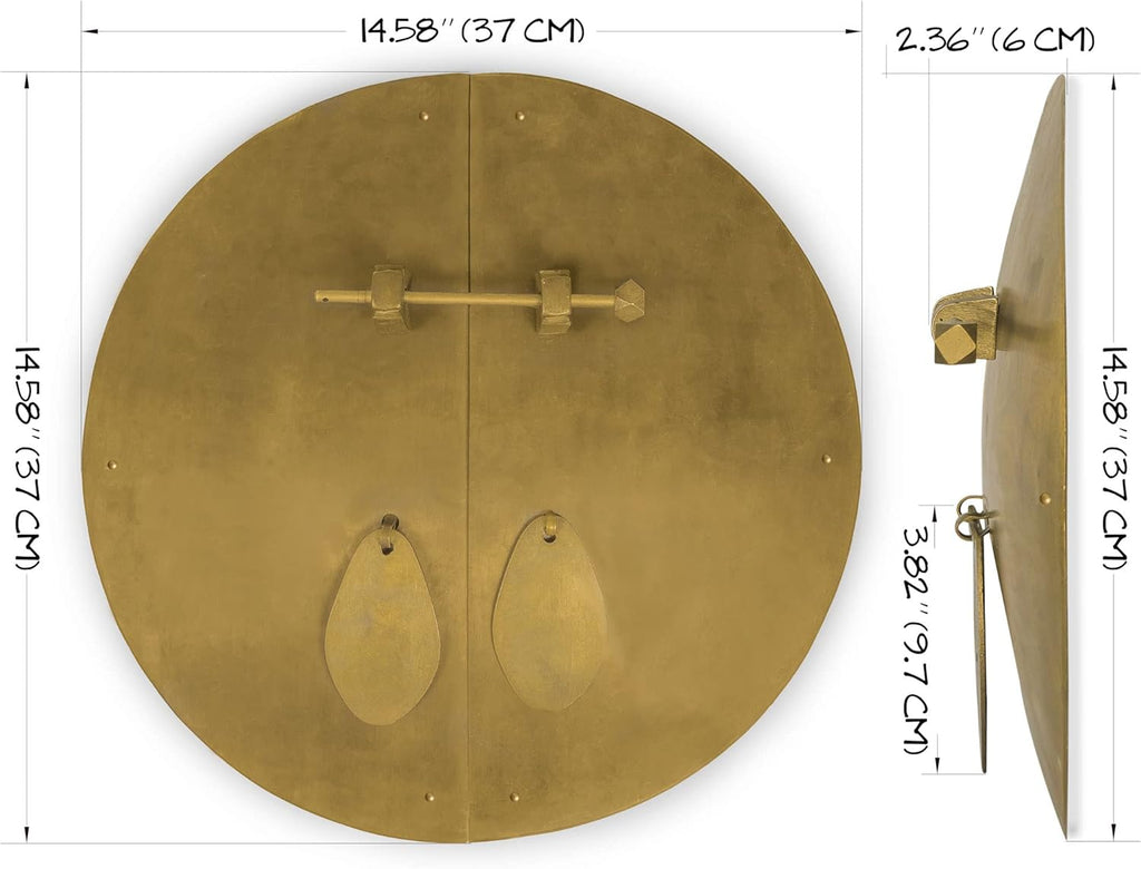 Fat Brass Cabinet Face Plate Backplate Hardware Set Pack of 2 B208