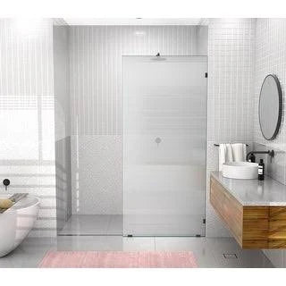 Frameless Fixed Glass Panel Black Y15090