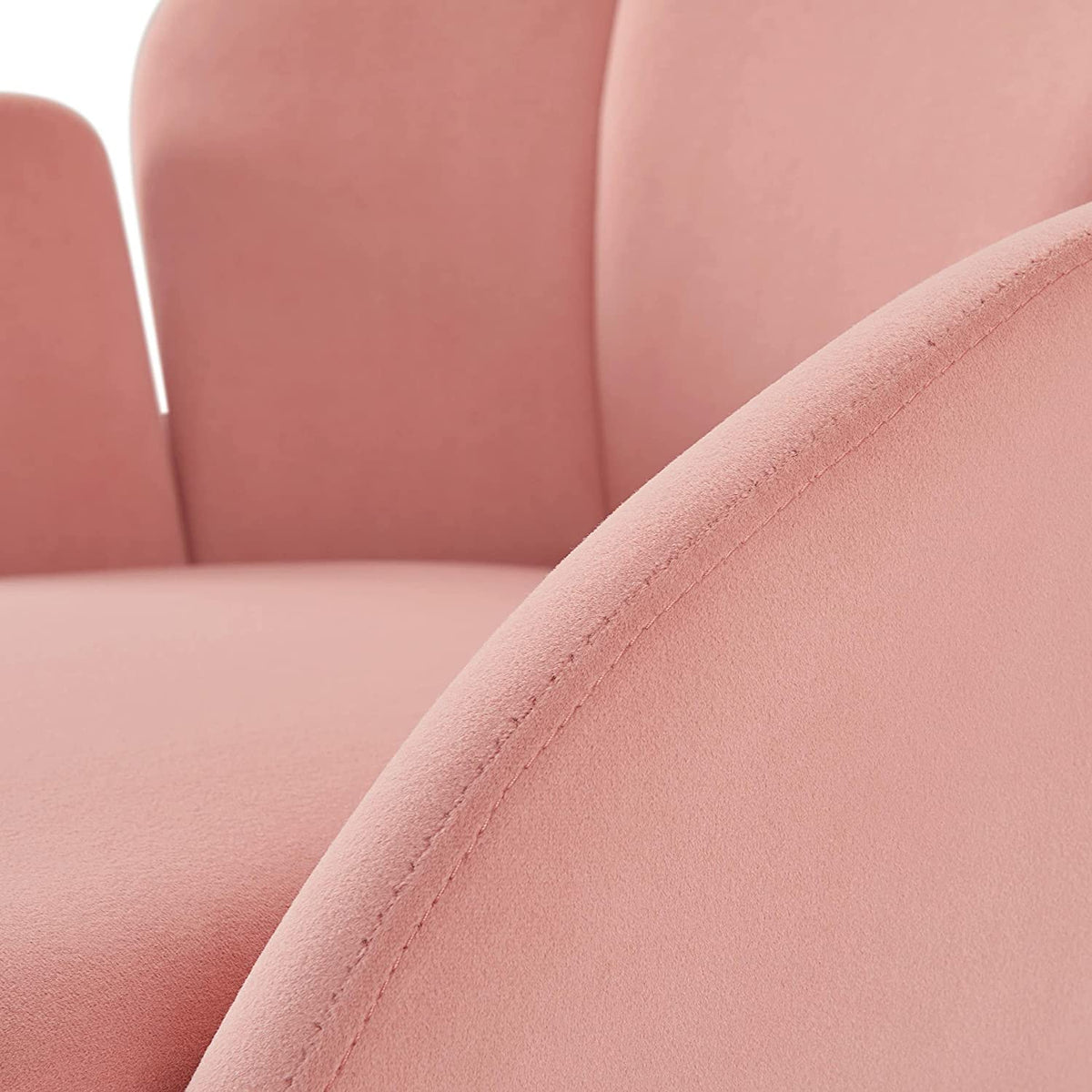 Flower Velvet Barrel Chair with Golden Metal Legs F652