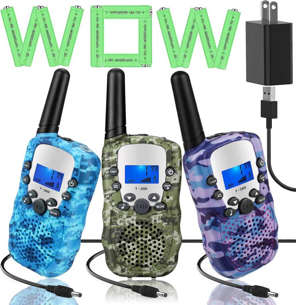 Rechargeable 3 Pack Walkie Talkies T762400