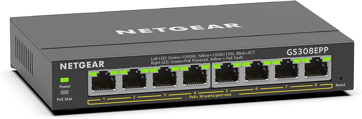 16-Port PoE Gigabit Ethernet Plus Switch with 15 x PoE+ @ 231W, 1 x 1G SFP Port L34956
