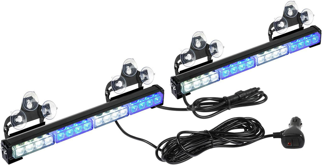 2x16.8 inch 32LED Red White Emergency Strobe Light Bar Pack of 2 P76357