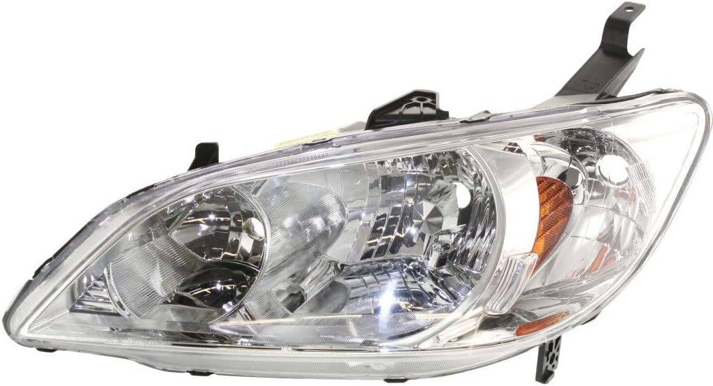 Honda Civic Headlight Assembly 2004 2005 Driver Side Pack of 2 T417
