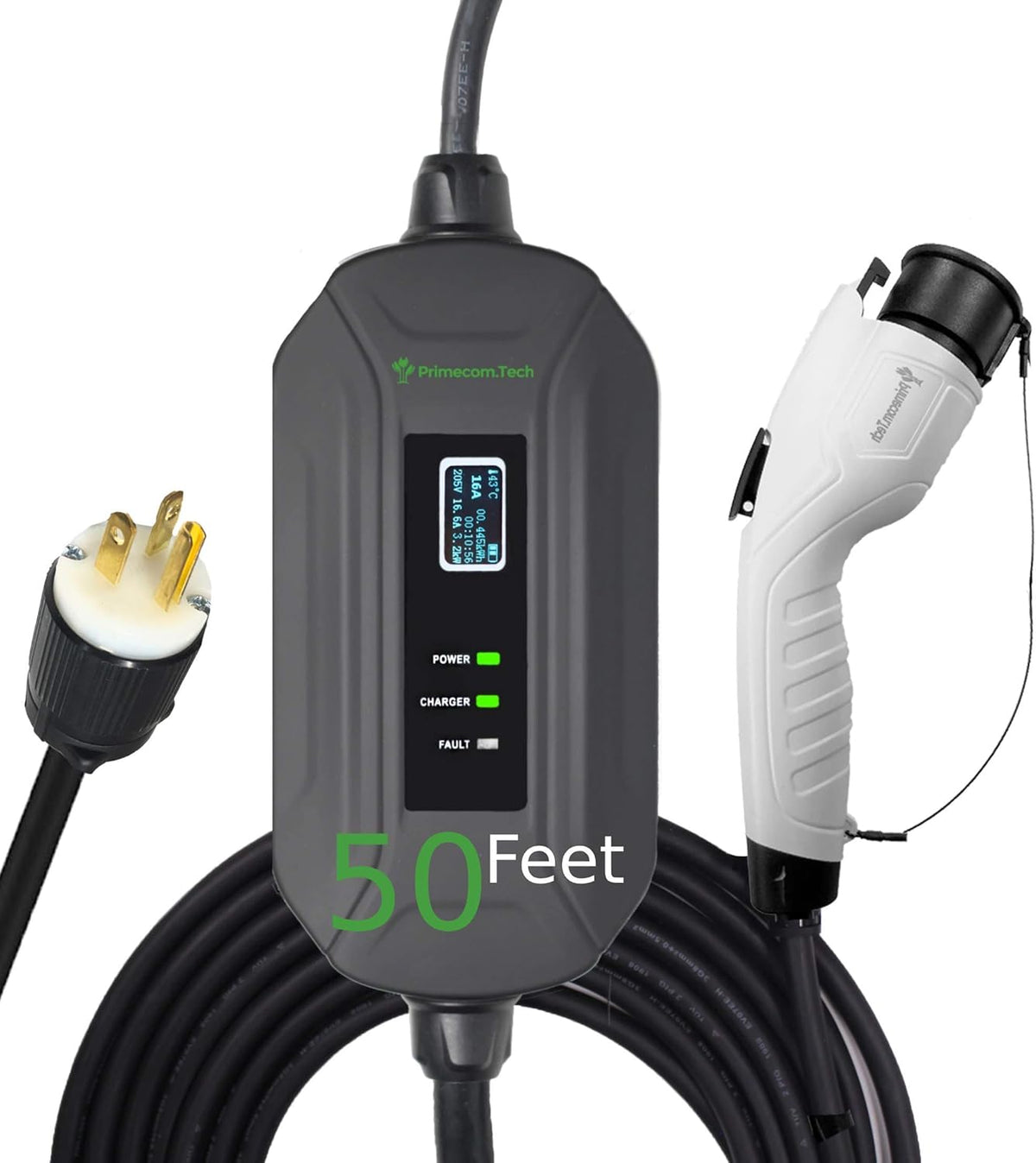 Portable Level 2 Electric Vehicle Charger, 16Amp, 35 Feet V33055