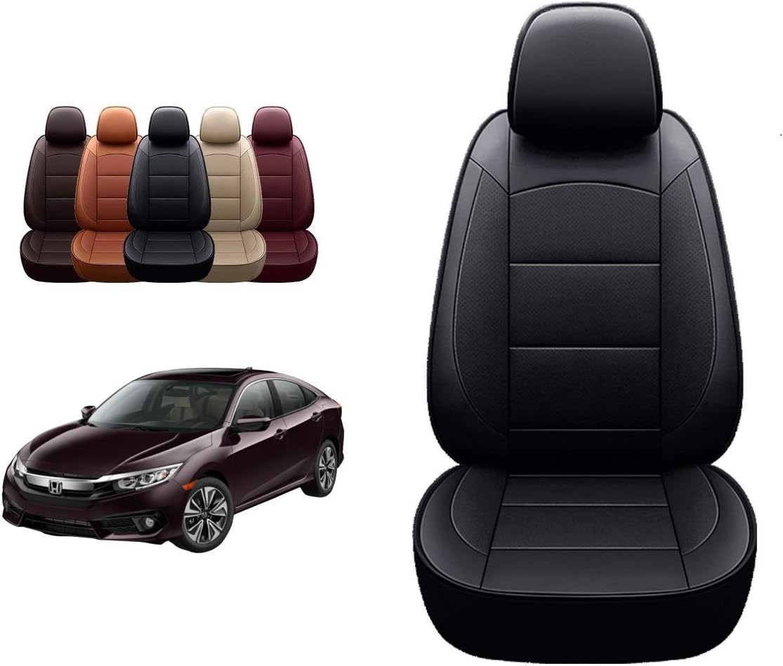 Black PU Leather Seat Cover for Civic Sedan F11528