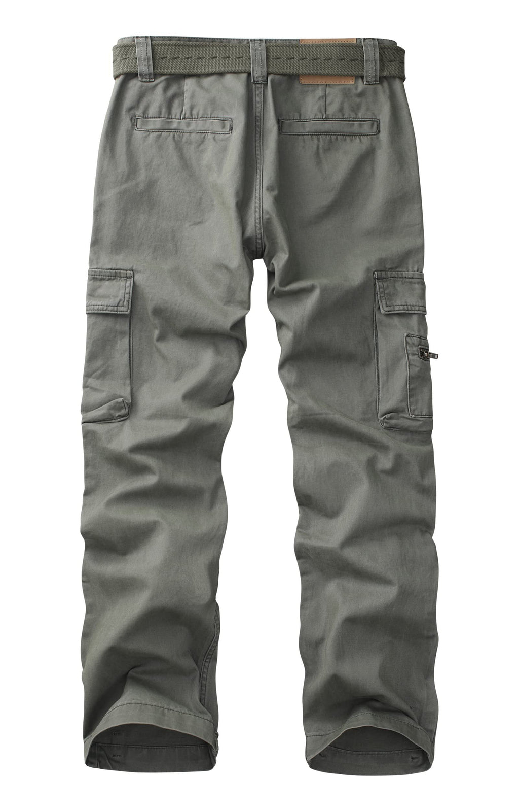 Women's Relaxed Fit Cargo Pants with Zipper Pockets O68076