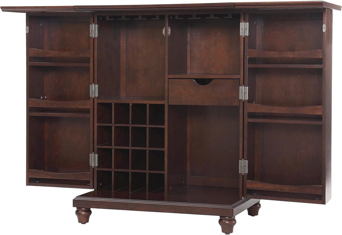 Vintage Mahogany Expandable Top Bar Cabinet M749274