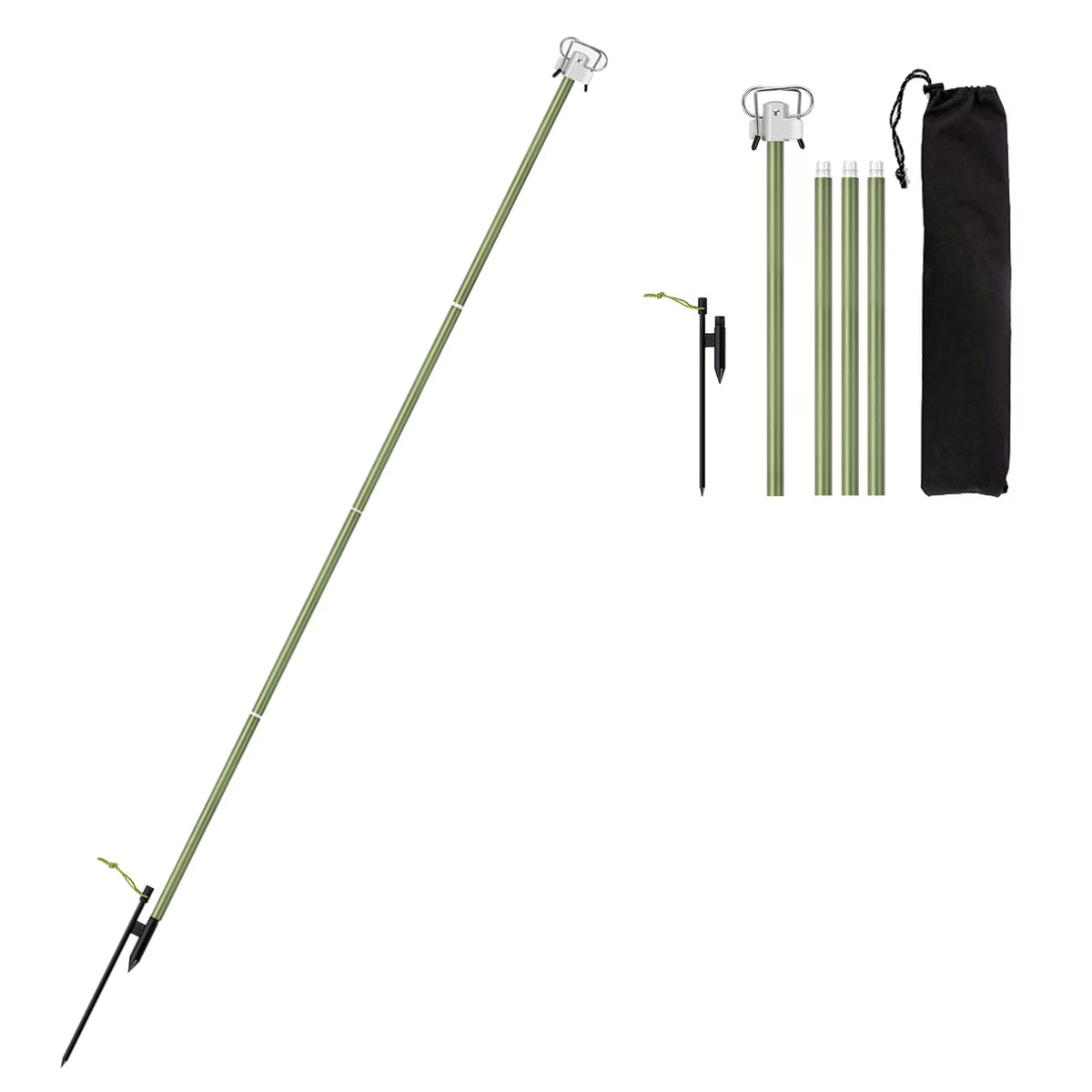 Portable Collapsible Aluminum Lantern Pole I493