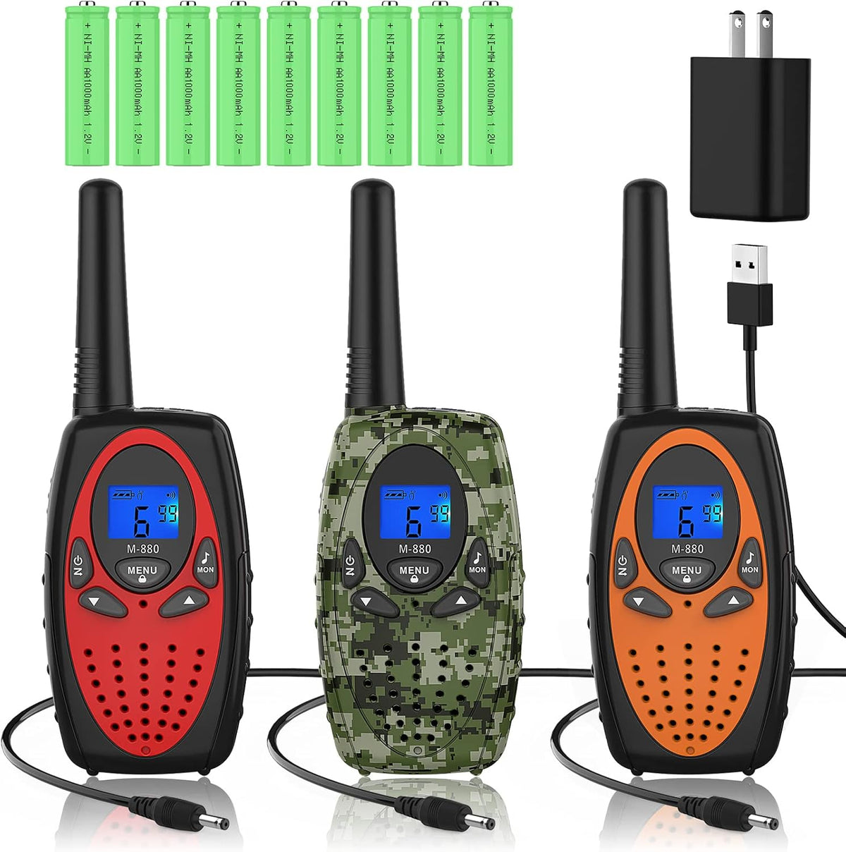 Rechargeable 3 Pack Walkie Talkies T762400