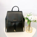 Black Leather Drawstring Backpack D514206