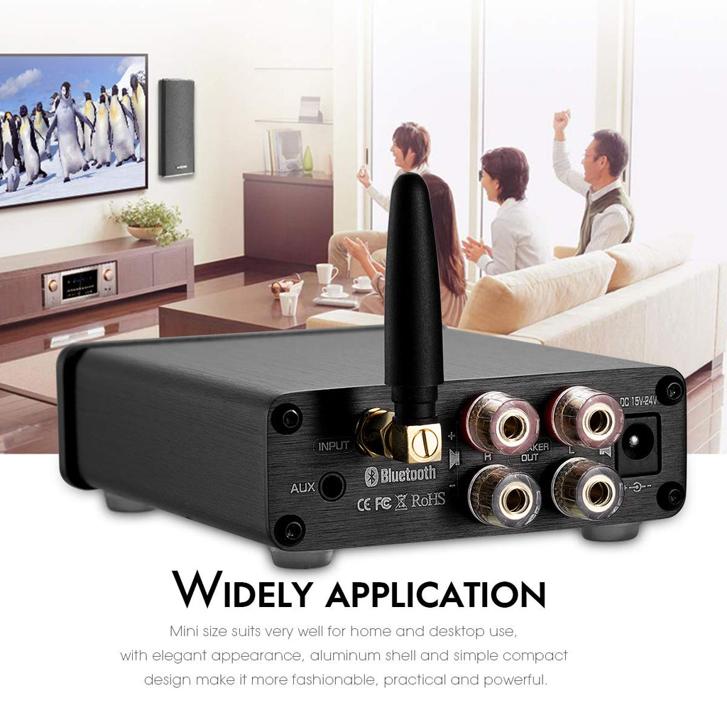 2 Channel Bluetooth 5.0 Power Amplifier 100W Class D Stereo Mini Amp Wireless Receiver Pack of 2 G3864