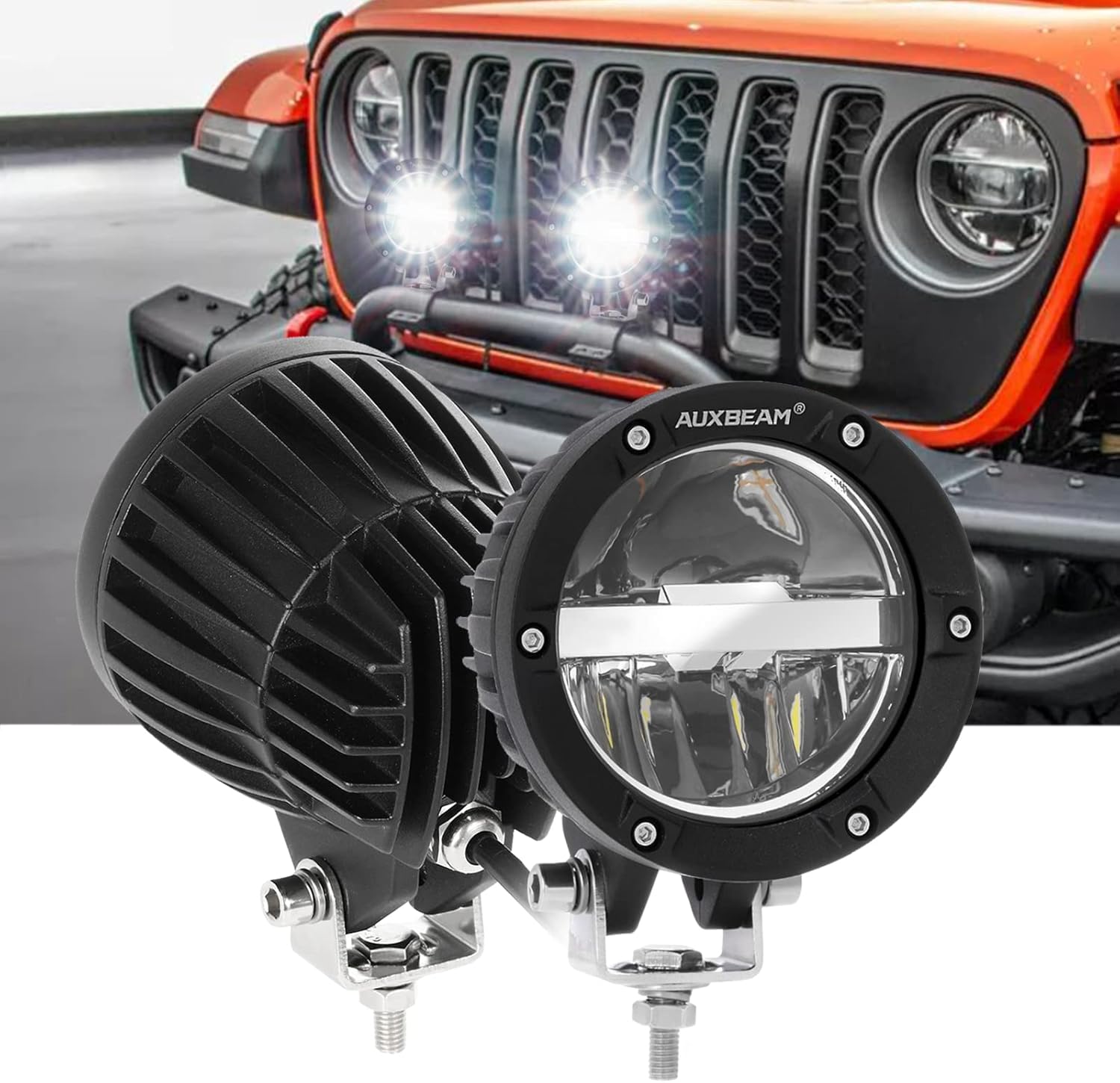 4 Inch Round LED Light Pods with Hi/Lo/Combo Beam 72W 7200LM B8220