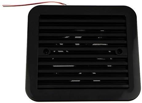 12V Silent Cooling Fan Side Exhaust Port Air Fan Ventilation Fan Black Pack of 2 Y17856