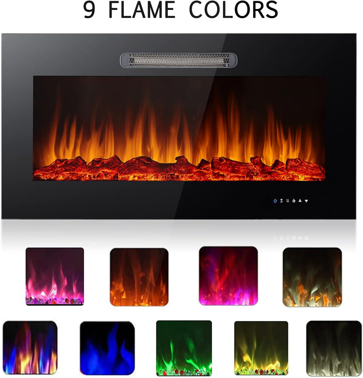 Black Electric Fireplace I3030